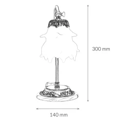Tischlampen|Lampen Aus Aller Welt*Giovanni Battista Schreibtischlampe Messing Glas Floral schwenkbar