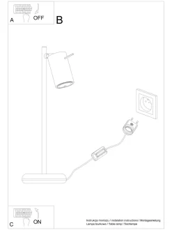 Moderne Lampen|Bürolampen*Sollux Schreibtischlampe Metall 43 cm hoch schwenkbar Weiß