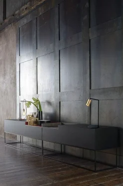 Tischlampen|Bürolampen*Masterlight Schreibtischlampe Schwarz Gold 50 cm verstellbar Metall