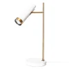 By Rydéns Schreibtischlampe Weiß Gold 49 cm hoch GU10 verstellbar< Bürolampen|Schlafzimmer Lampen