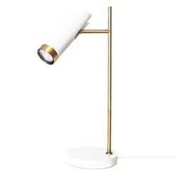 By Rydéns Schreibtischlampe Weiß Gold 49 cm hoch GU10 verstellbar< Bürolampen|Schlafzimmer Lampen