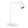 Schreibtischlampen|Metall Lampen*Nowodvorski Schreibtischlampe Weiß Gold GU10 40-45 cm Metall Modern