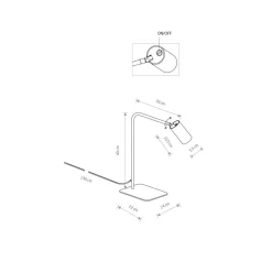 Schreibtischlampen|Metall Lampen*Nowodvorski Schreibtischlampe Weiß Gold GU10 40-45 cm Metall Modern