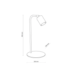 TK Lighting Schreibtischlampe Weiß verstellbar Modern Metall 40 cm< Schreibtischlampen|Bürolampen