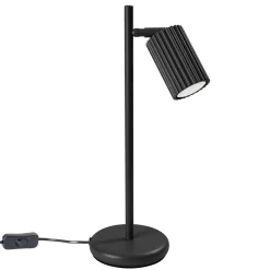 Sollux Schreibtischleuchte Schwarz H: 43 cm schwenkbar Aluminium GU10< Bürolampen|Schlafzimmer Lampen