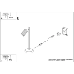 Sollux Schreibtischleuchte Schwarz H: 43 cm schwenkbar Aluminium GU10< Bürolampen|Schlafzimmer Lampen