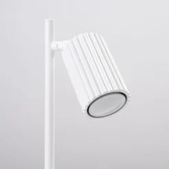 Bürolampen|Schlafzimmer Lampen*Sollux Schreibtischleuchte Weiß Metall H: 43 cm schwenkbar GU10