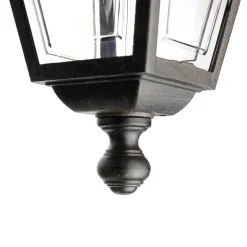 Außenwandleuchten|Rustikale Lampen*Lido Schwarze Außenlampe Aluminium IP44 Rustikal E27