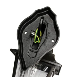 Außenwandleuchten|Rustikale Lampen*Lido Schwarze Außenlampe Aluminium IP44 Rustikal E27