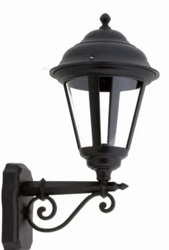 Außenleuchten Antik|Außenwandleuchten*Lido Schwarze Außenlampe antik Rustikal IP44 Aluminium