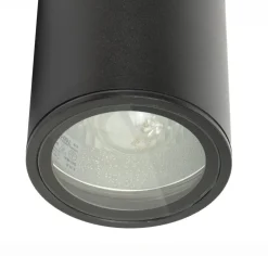 SU-MA Schwarze Außenlampe Decke IP54 Zylinder H:17cm E27< Metall Lampen|Feuchtraumleuchten