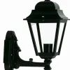 Lido Schwarze Außenlampe Rustikal IP44 E27 H:37cm Laterne< Außenleuchten Antik|Außenwandleuchten