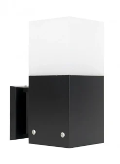 Außenwandleuchten|Moderne Außenleuchten*SU-MA Schwarze Außenlampe Wand IP44 blendarm E27 H:22cm