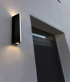 Led Außenleuchten|Moderne Außenleuchten*Eco-Light Schwarze Außenleuchte Modern E27 IP54 H:30 cm blendarm