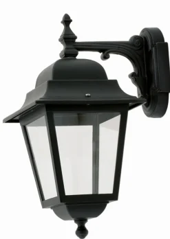 Außenleuchten Antik|Außenwandleuchten*Lido Schwarze Außenleuchte Rustikal H:41cm Aluminium IP44