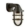 Maritime Lampen|Gartenlaternen*Searchlight Schwarze Außenleuchte Wand IP44 Schwarz E27 H: 21 cm