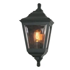 Außenleuchten Antik|Außenwandleuchten*Elstead Schwarze Außenwandleuchte Edelstahl IP44 Rustikal