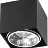 Sollux Schwarze Aufbauleuchte Aluminium eckig Modern< Moderne Lampen|Küchenlampen