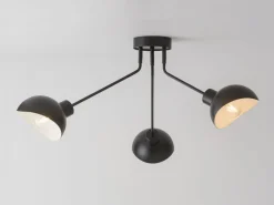 Sigma Schwarze Deckenlampe Innen Weiß E27 3-flammig stylisch< Deckenleuchten|Moderne Lampen
