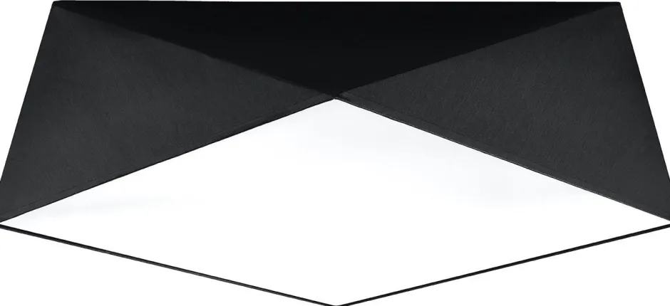 Wohnzimmerlampen|Moderne Lampen*Sollux Schwarze Deckenlampe LYNNDIE B:50cm geometrisch 3x E27