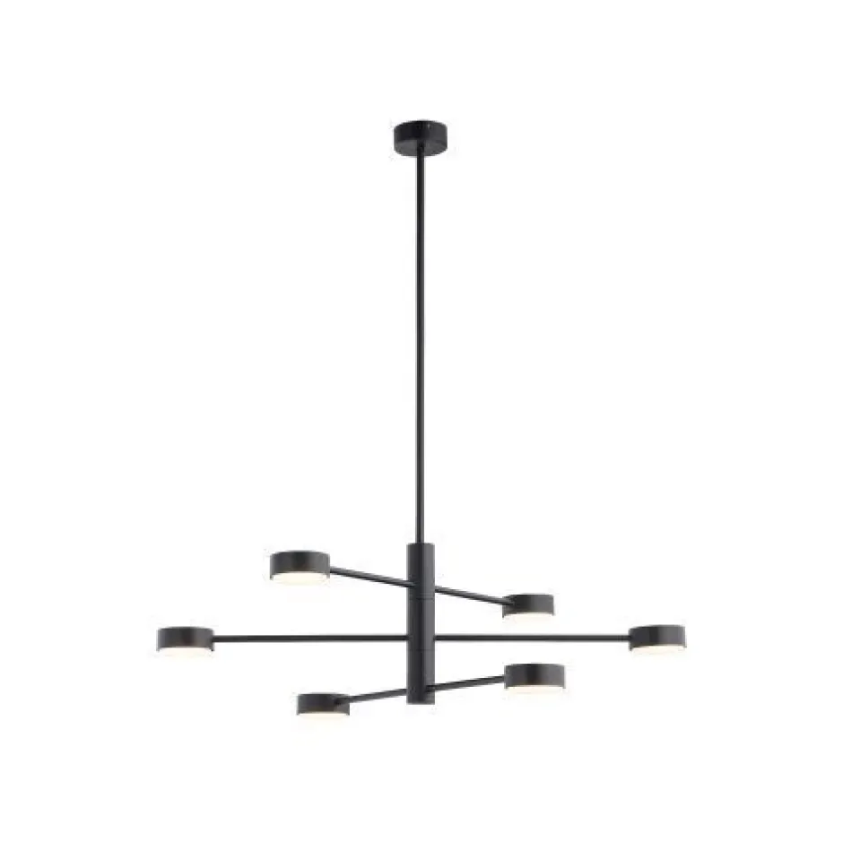 Deckenleuchten|Bürolampen*Nowodvorski Schwarze Deckenlampe Metall drehbar H:85cm 6x GX53
