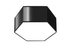 Deckenleuchten|Flurlampen*Sollux Schwarze Deckenleuchte blendarm 30,5 cm lang für 2x E27