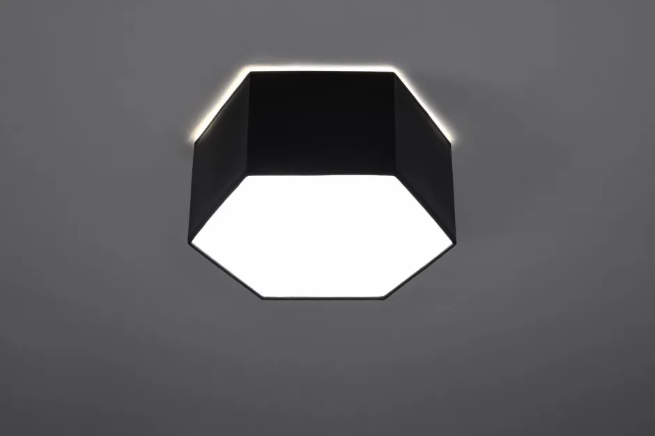 Deckenleuchten|Flurlampen*Sollux Schwarze Deckenleuchte blendarm 30,5 cm lang für 2x E27