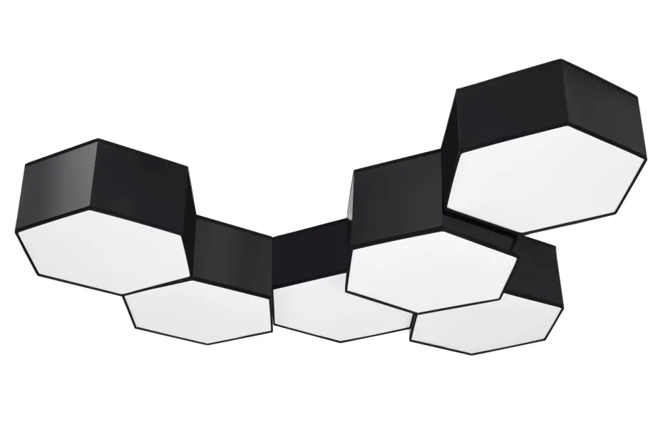 Deckenleuchten|Flurlampen*Sollux Schwarze Deckenleuchte blendarm 30,5 cm lang für 2x E27