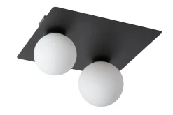 Sigma Schwarze Deckenleuchte Glas Metall 2-flmg G9 gemütlich< Flurlampen|Bürolampen