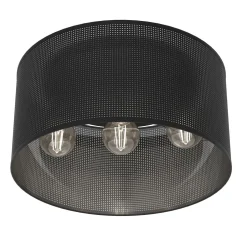 Deckenleuchten|Flurlampen*Luminex Schwarze Deckenleuchte Metall Ø40 cm rund E27 Loft