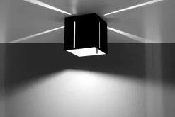 Deckenleuchten|Flurlampen*Sollux Schwarze Deckenleuchte Metall klein G9 Modern FUFIA