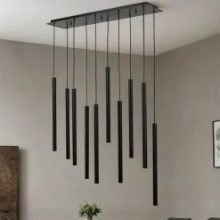 Designerlampen|Moderne Lampen*Nowodvorski Schwarze Hängelampe 10-flmg Wohnzimmer Lampe CULT