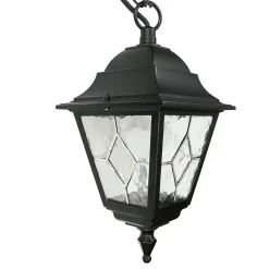 Elstead Schwarze Hängelampe IP43 Rustikal Kirchenglas< Metall Lampen|Rustikale Lampen