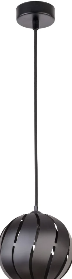 Hängelampen|Moderne Lampen*Sigma Schwarze Hängelampe Kugel mit Lichtschlitzen klein