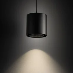 Hängelampen|Bürolampen*Nowodvorski Schwarze Hängelampe Metall GU10 bis 10 W rund Ø13 cm