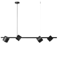 ALDEX Schwarze Hängelampe Metall 4-flammig GU10 verstellbar< Hängelampen|Bürolampen