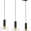 Hängelampen|Moderne Lampen*Jupiter Schwarze Hängelampe Metall 3-flammig E27 Modern