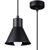 Hängelampen|Wohnzimmerlampen*Sollux Schwarze Hängelampe Metall Ø 14 cm Retro E27