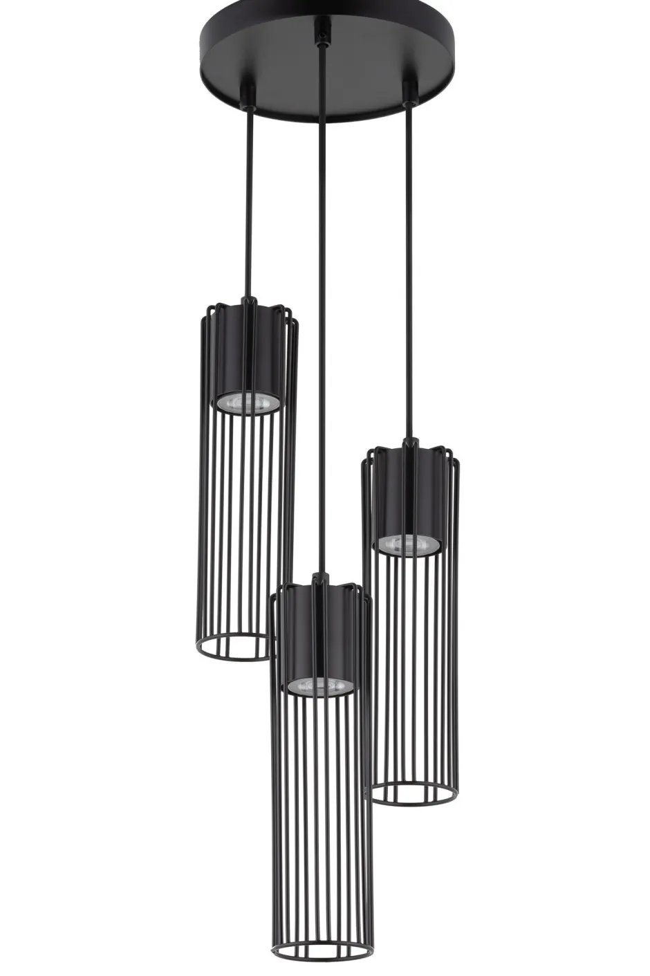 Moderne Lampen|Wohnzimmerlampen*Sigma Schwarze Hängelampe Zylinder Metall Ø20 cm GU10 Modern