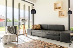 Hängelampen|Bürolampen*Belis Schwarze Hängeleuchte Metall Holz Ø17 cm E27 wohnlich