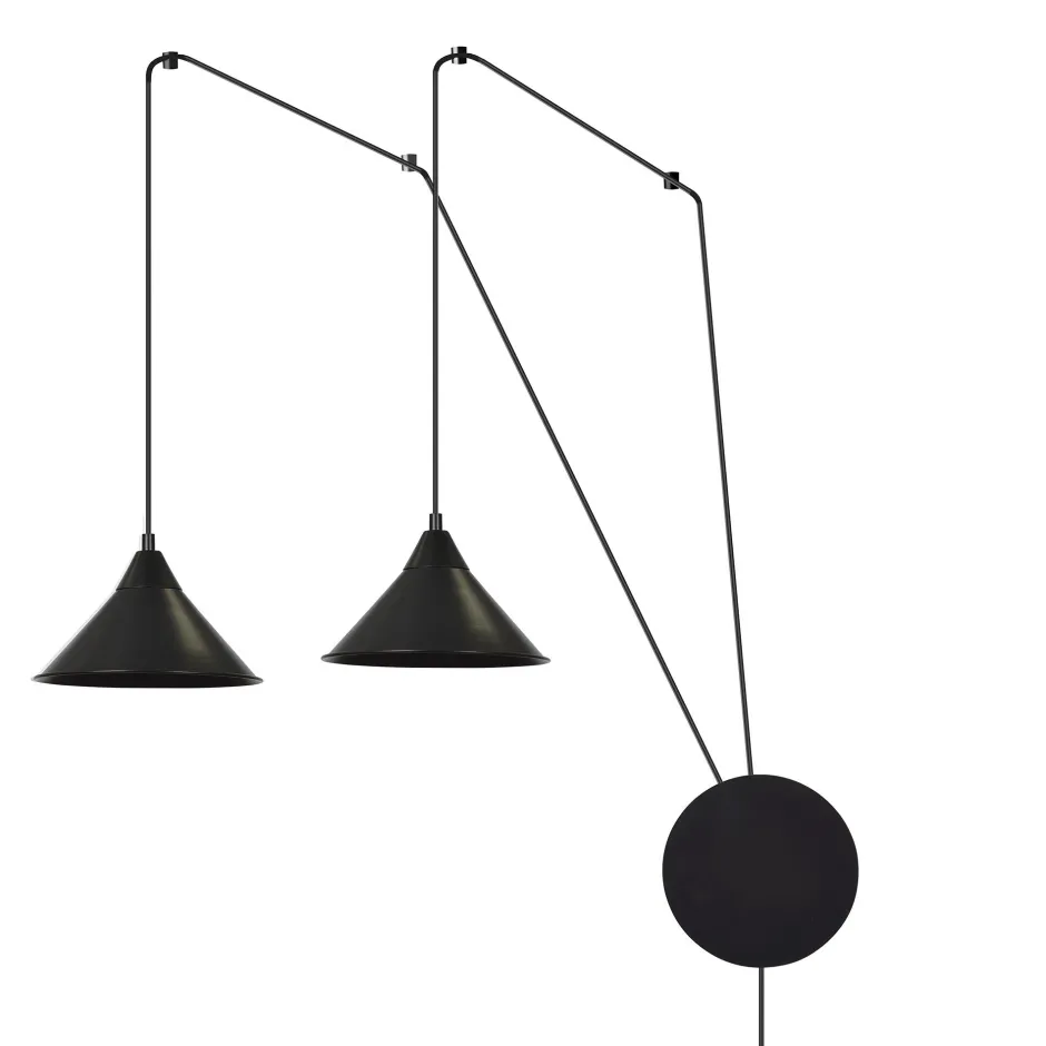 Emibig Schwarze Hängeleuchte mit Stecker flexible Montage< Hängelampen|Esszimmer Lampen
