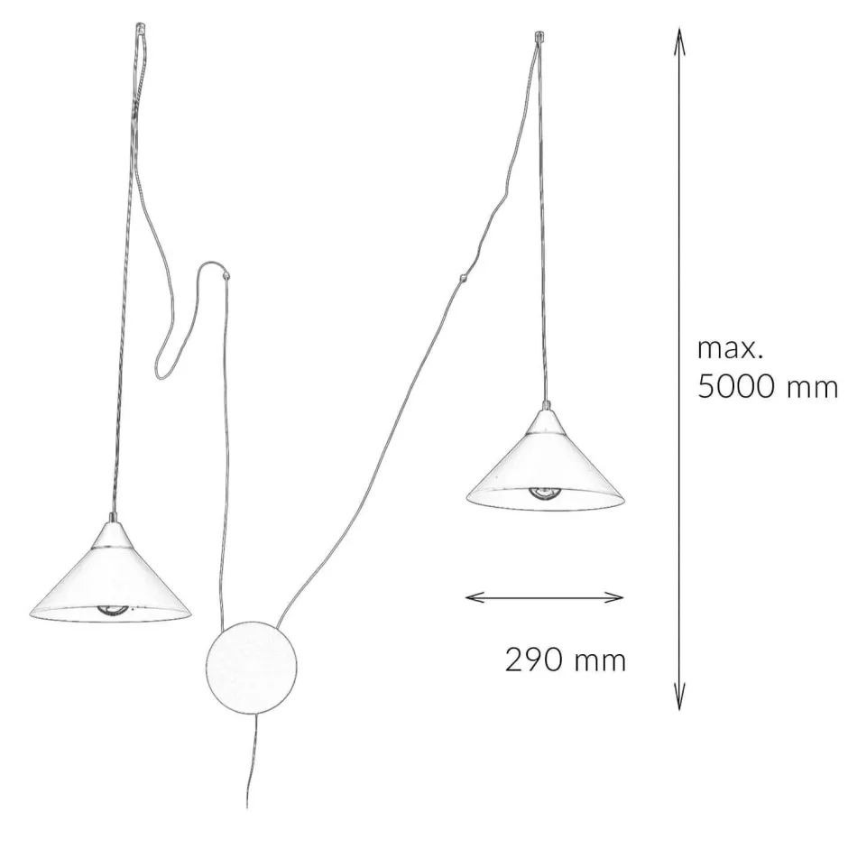 Emibig Schwarze Hängeleuchte mit Stecker flexible Montage< Hängelampen|Esszimmer Lampen