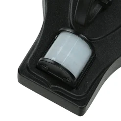 Vintage Lampen|Rustikale Außenleuchten*Elstead Schwarze Hoflampe mit Bewegungsmelder IP43 LEADWORTH