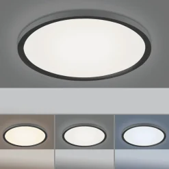 Just Light Schwarze LED Deckenlampe dimmbar Ø40 cm Fernbedienung< Deckenleuchten|Flurlampen
