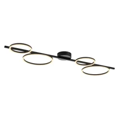 Deckenleuchten|Flurlampen*Just Light Schwarze LED Deckenlampe Metall 120 cm länglich 4850 lm