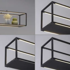 Paul Neuhaus Schwarze LED Hängelampe dimmbar Touch 105 cm Memory< Hängelampen|Bürolampen