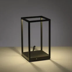 Wohnzimmerlampen|Schlafzimmer Lampen*Paul Neuhaus Schwarze LED Tischlampe dimmbar Touch 26 cm 4 W Memory