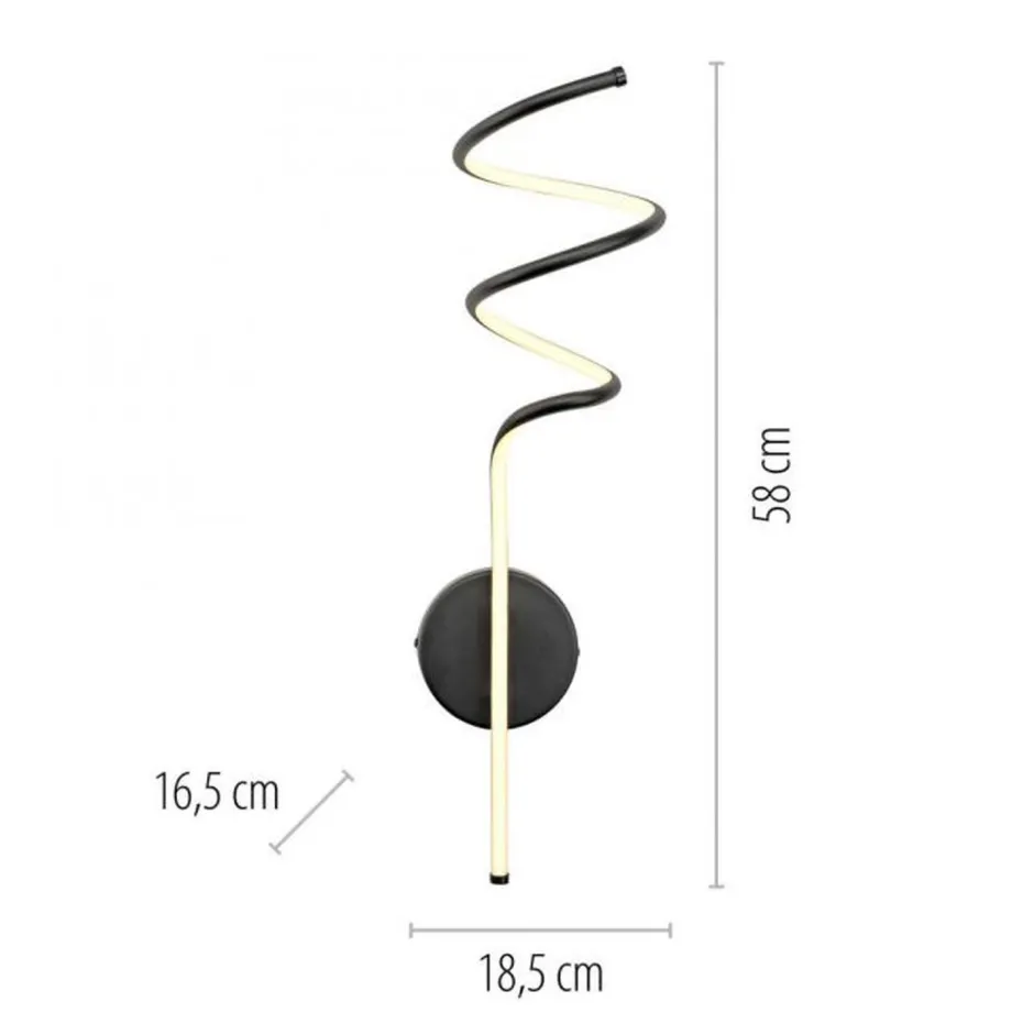 Just Light Schwarze LED Wandleuchte Metall warmweiß 3000 K 2330 lm< Led Lampen|Wandleuchten