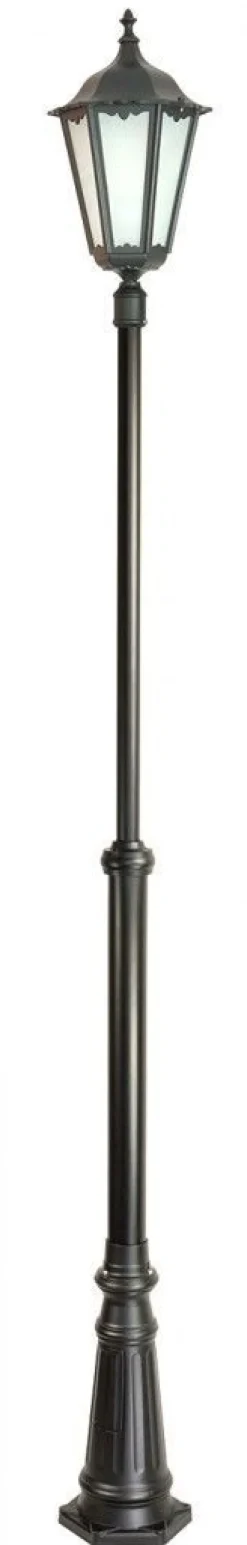 Metall Lampen|Rustikale Lampen*SU-MA Schwarze Mastleuchte 1,9-2,9m Rustikal IP43 E27