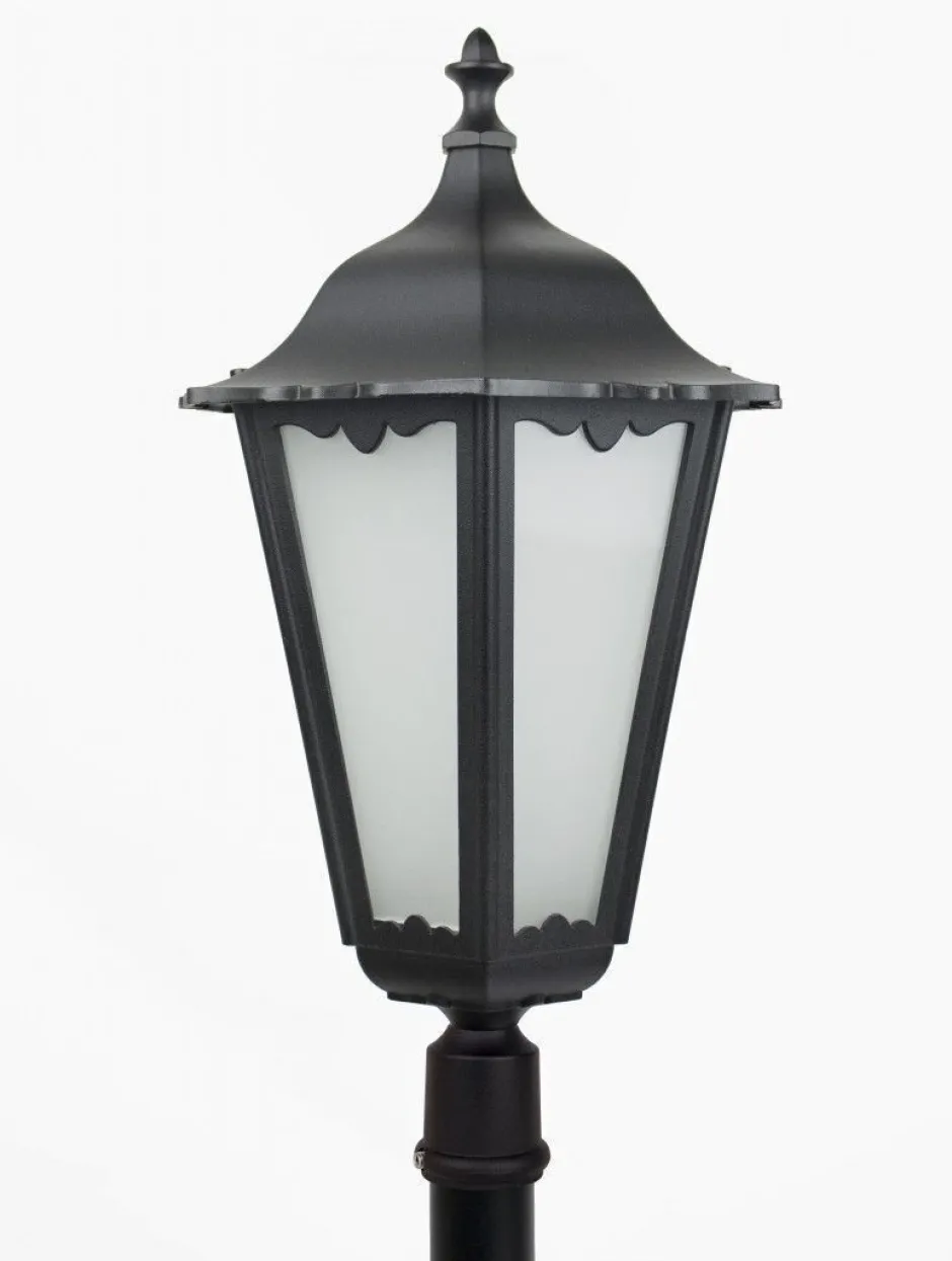 Metall Lampen|Rustikale Lampen*SU-MA Schwarze Mastleuchte 1,9-2,9m Rustikal IP43 E27